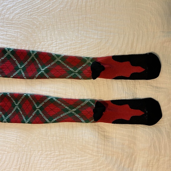 Red & Green Pattern Compression Socks – Fun Holiday Style - Picture 3 of 3